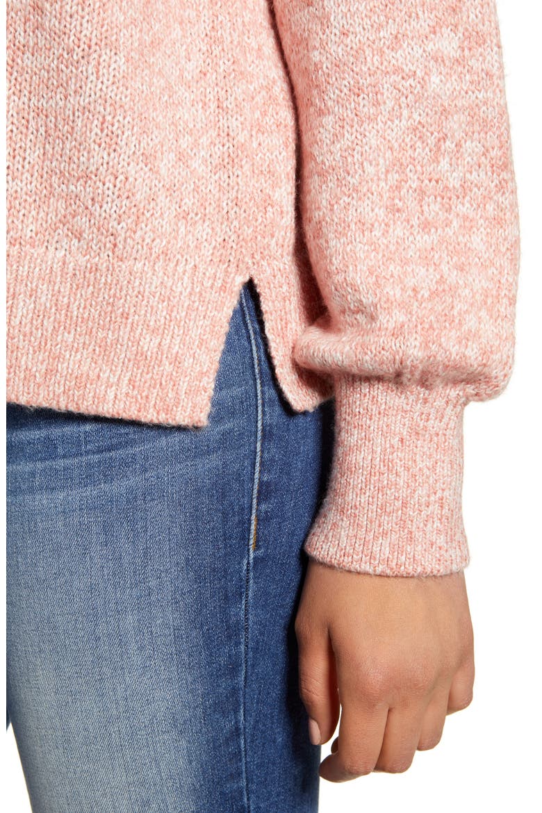 Everyday V-Neck Sweater, Alternate, color, CORAL CLAY MARL