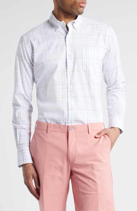 Peter Millar Allen Crown Lite Check Performance Button-Up Shirt