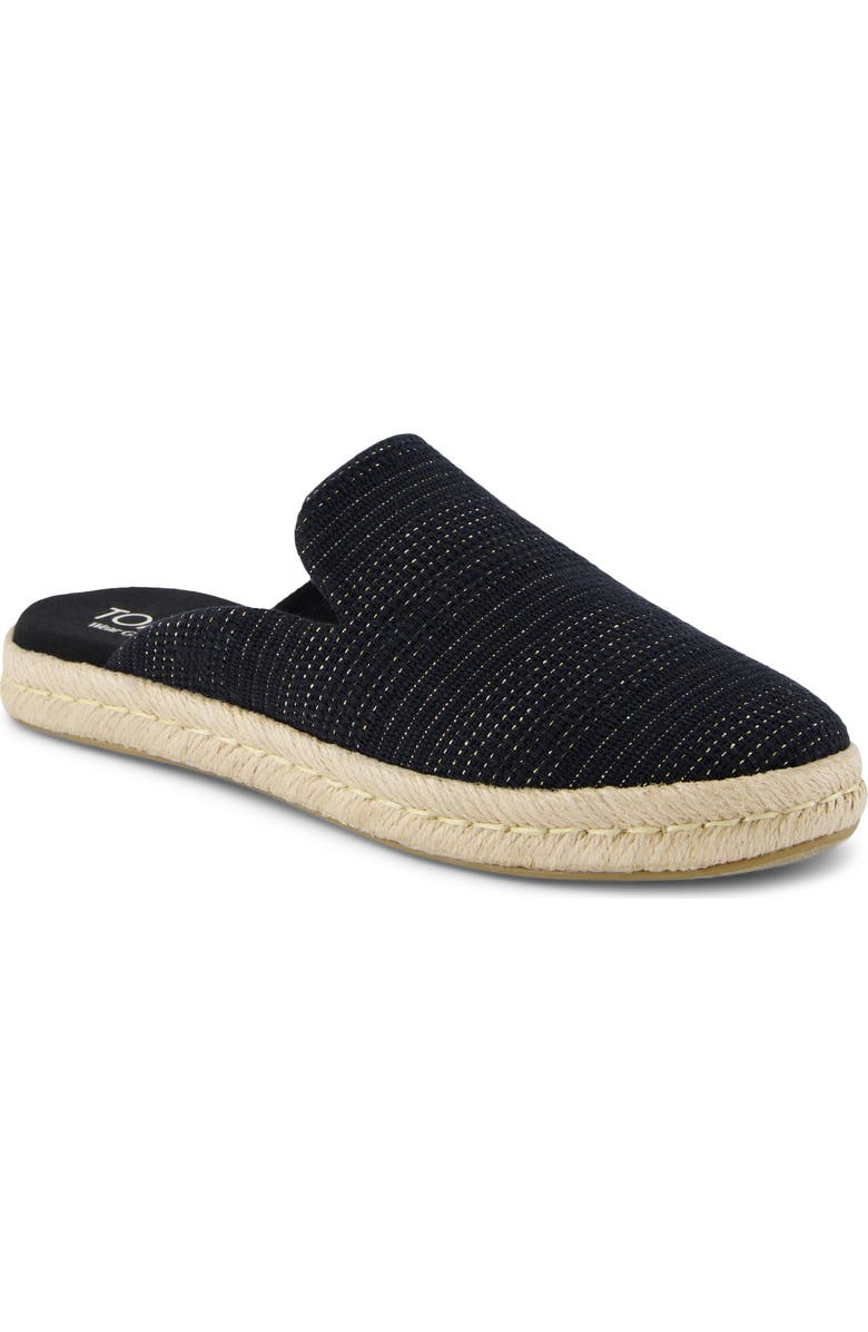 TOMS Santiago Espadrille Mule, Main, color, Black