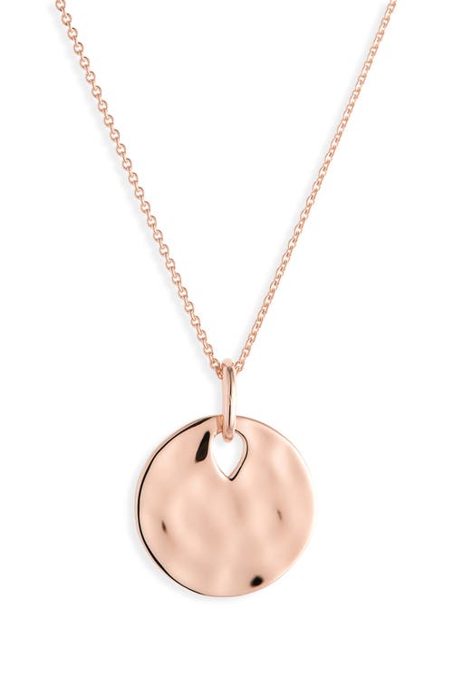 Monica Vinader Ziggy Pendant Necklace in Ros Gold 