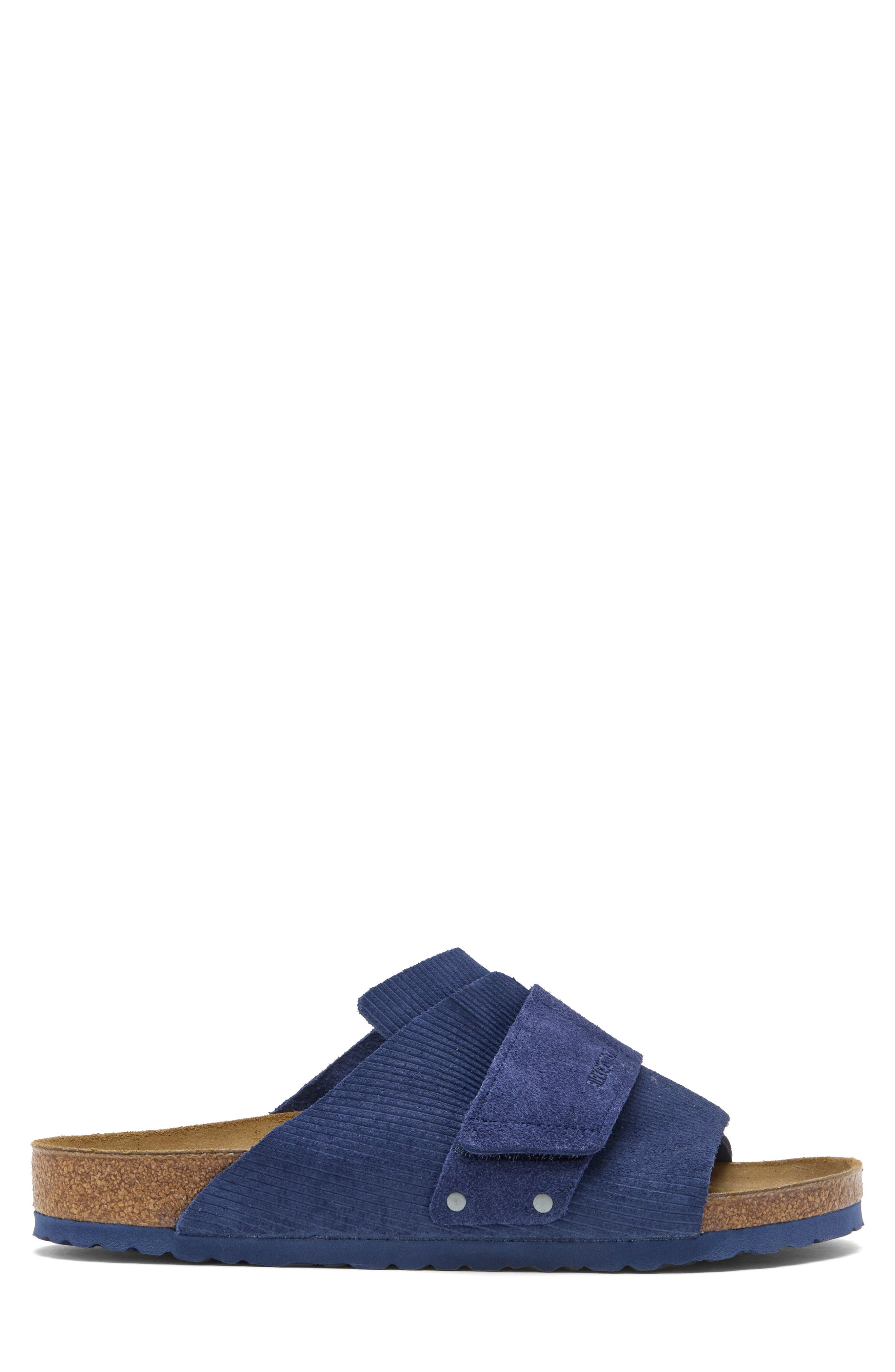 Kyoto Corduroy Suede Slide Sandal, Alternate, color, INDIGO