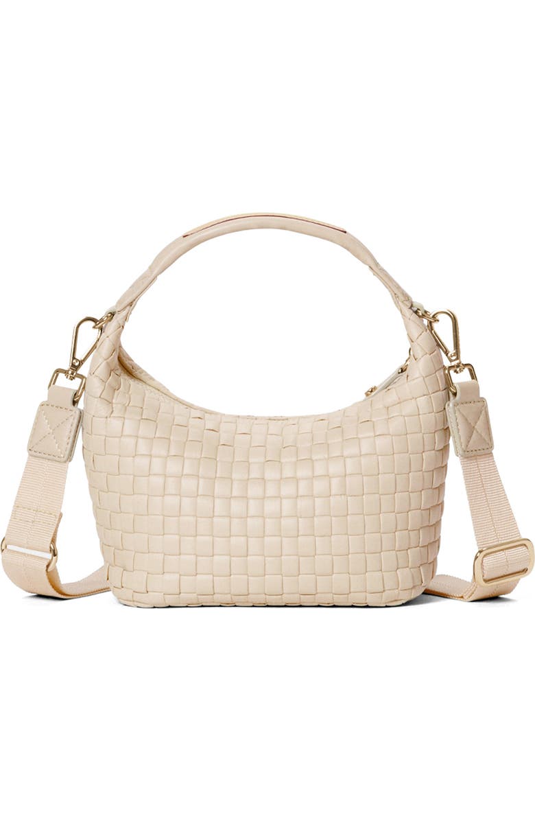 MZ Wallace Mini Woven Top Handle Hobo Bag, Alternate, color, Buff