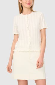 Ted Baker Pointelle Short Sleeve Cardigan