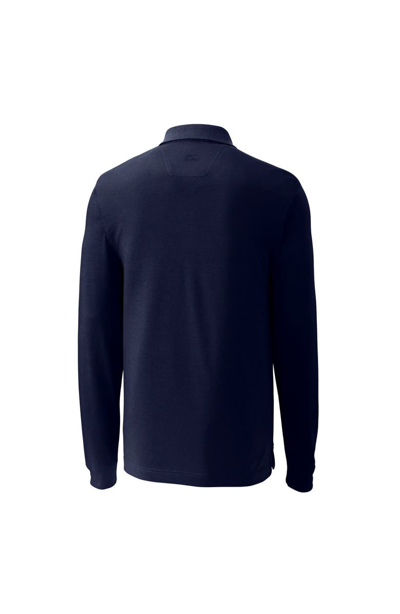 Cutter & Buck Men's Cutter & Buck Navy Villanova Wildcats Vault Advantage Tri-Blend Pique Big & Tall Long Sleeve Polo, Alternate, color, 