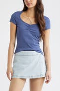 BP. Ruched Front Cotton T-Shirt