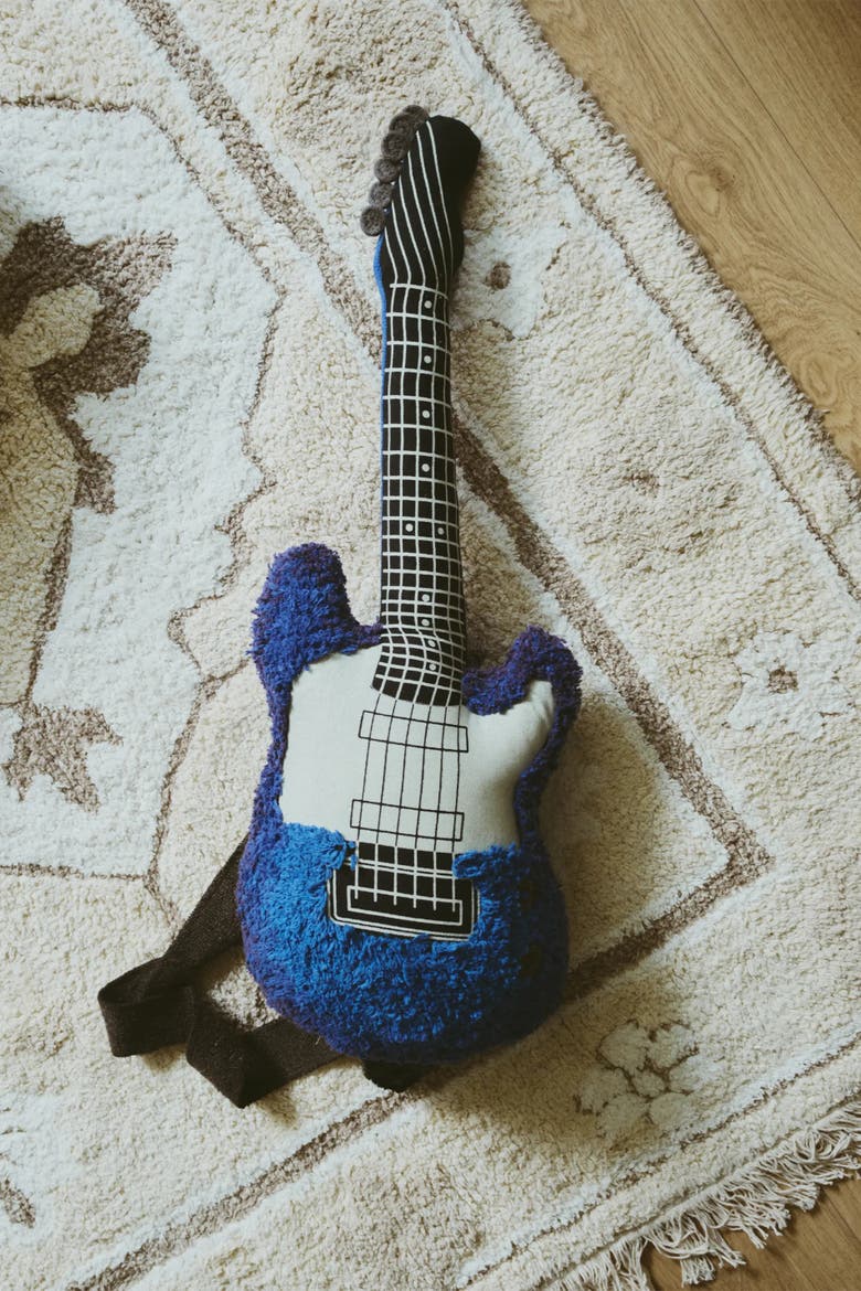 Cushion Electric Guitar, Alternate, color, Electric blue, Black, Nador