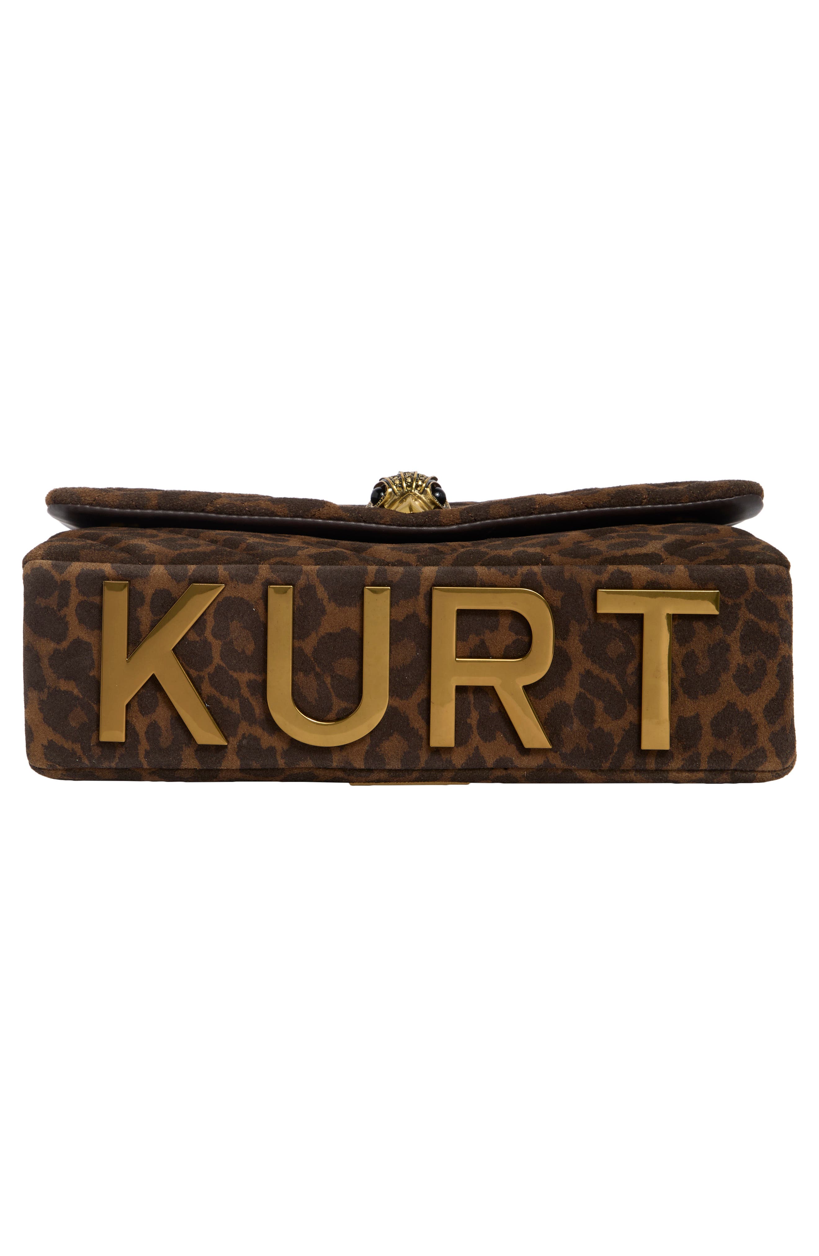 Kurt Geiger London Large Kensington Kurt Crossbody Bag, Alternate, color, Dark Brown Com