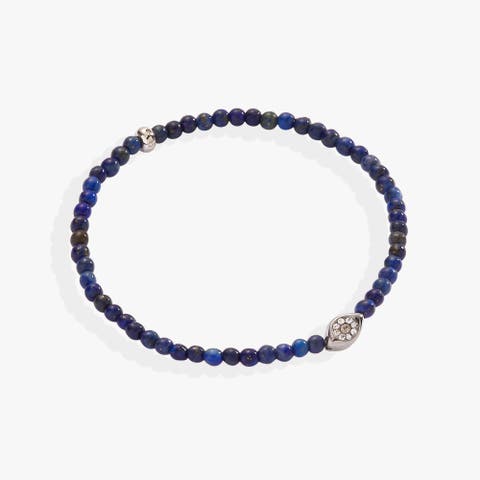 Evil Eye Lapis Mini Stretch Bracelet