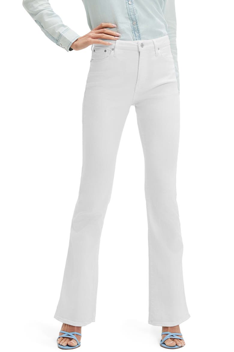 Sexy Flare High Waist Jeans, Main, color, PURE WHITE