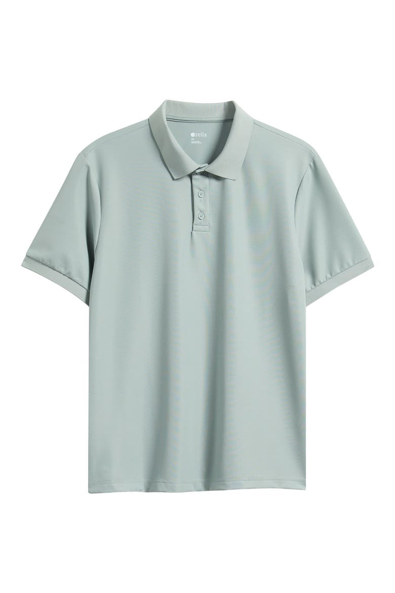 Textured Performance Polo, Alternate, color, GREEN SLATE