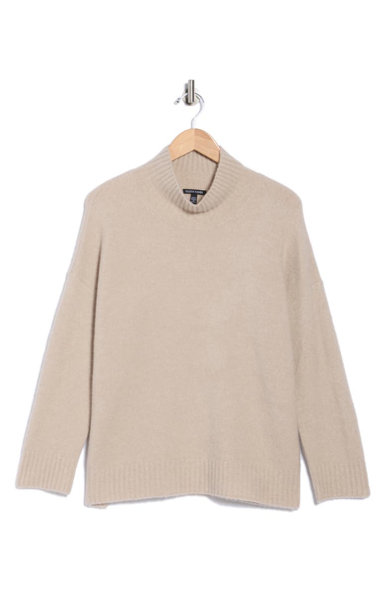Eileen Fisher Cashmere Blend Bouclé Turtleneck Sweater, Alternate, color, 