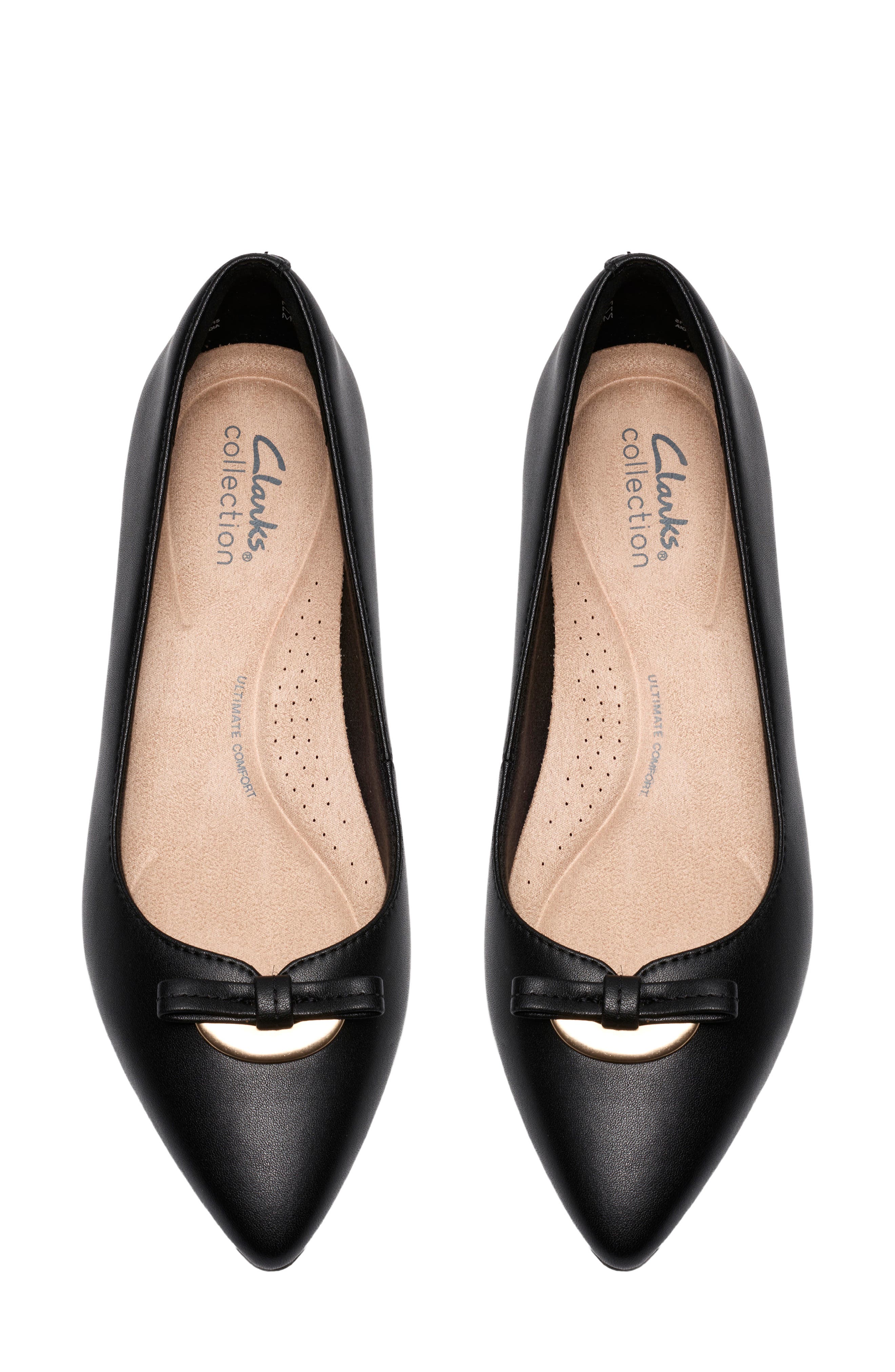 Natalyn Trim Leather Flat, Alternate, color, BLACK LEATHER