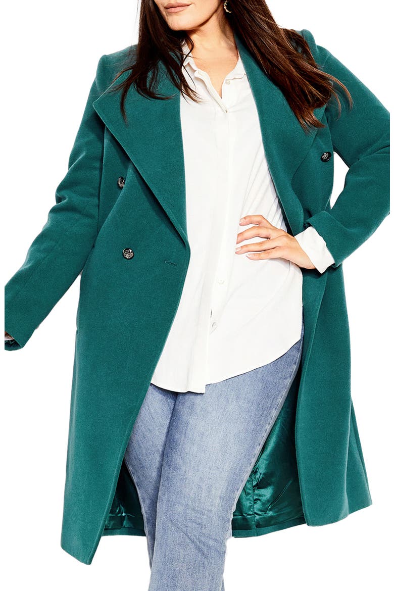 Callie Belted Coat, Main, color, GREEN