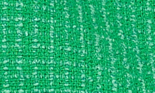 Shop Cece Collarless Tweed Jacket In Medium Green