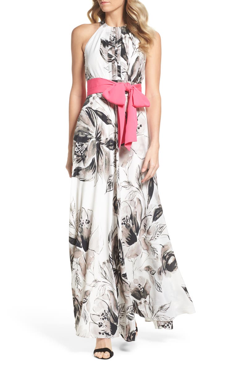 Eliza J Chiffon Maxi Dress, Main, color, 