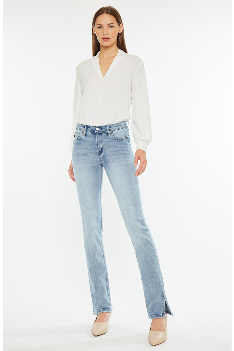 Nadia Mid Rise Y2K Bootcut Jeans, Alternate, color, Medium Wash