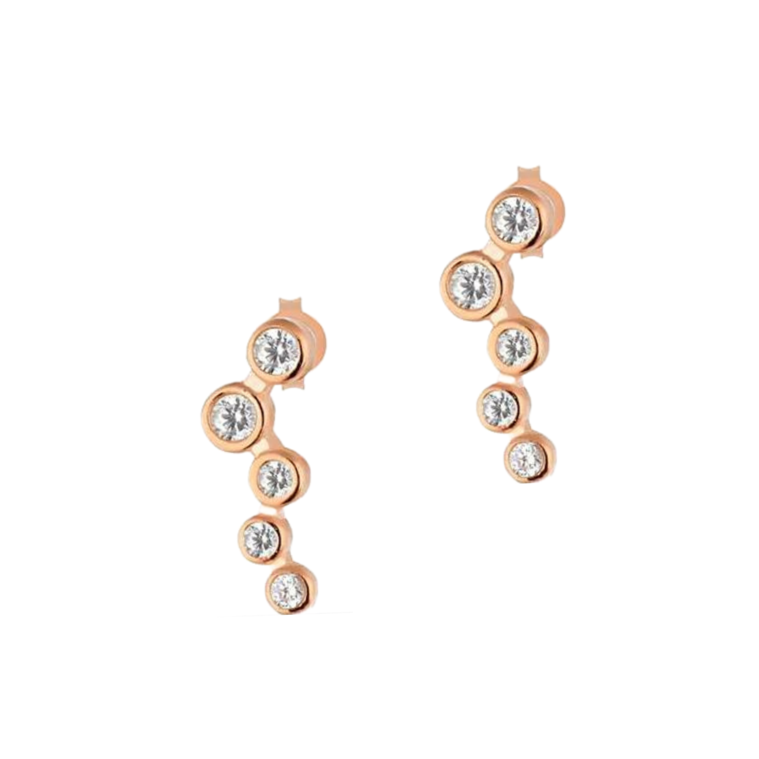 Spero London Star Cluster Stud Earring Sterling Silver In Gold