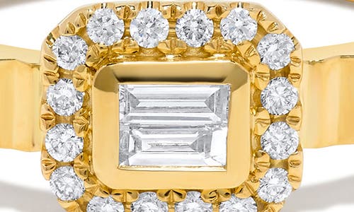 H.j. Namdar 14k Yellow Gold Diamond Halo Ring In Gold