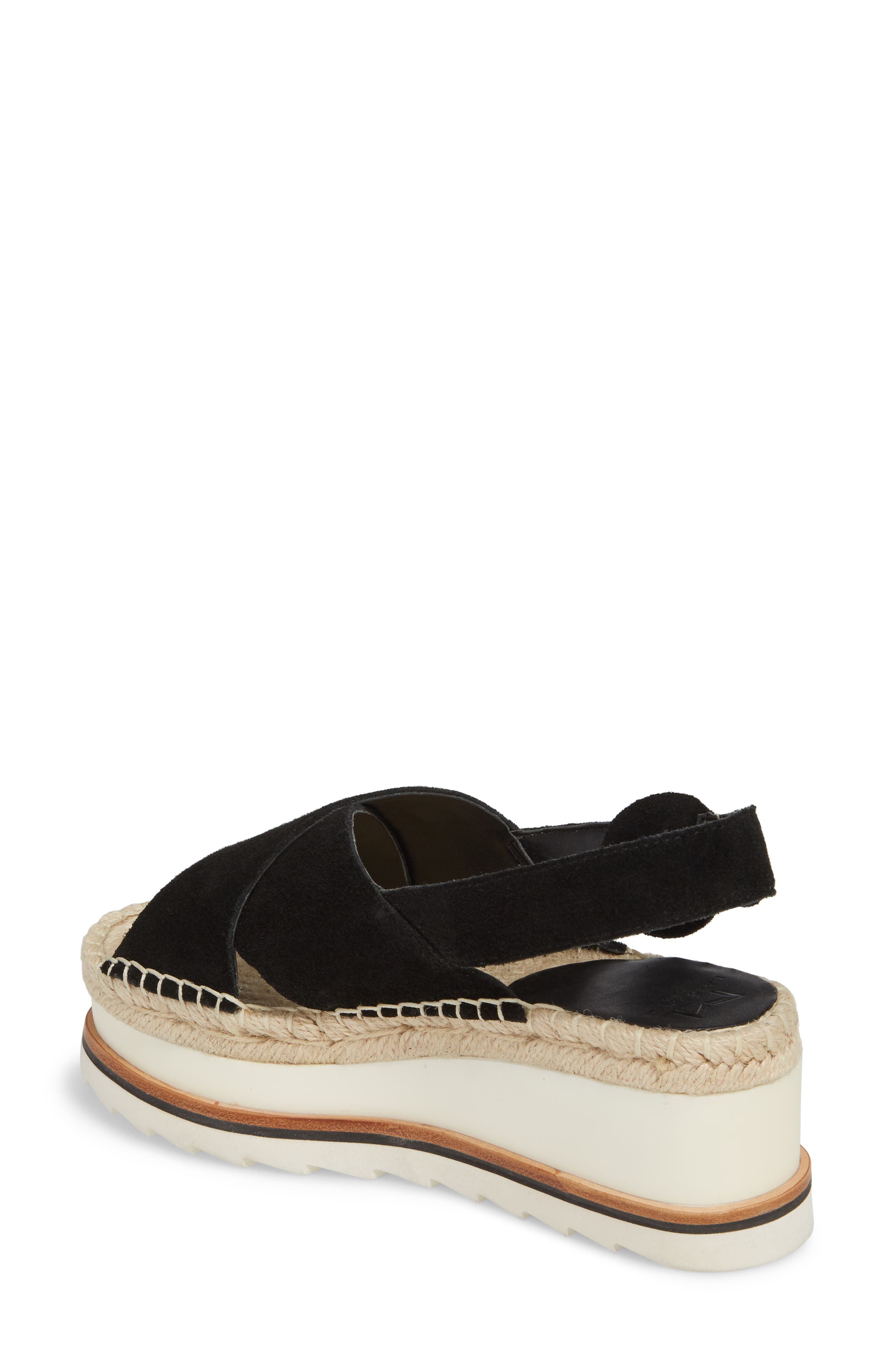 Glenna Platform Slingback Sandal, Alternate, color, BLACK SUEDE