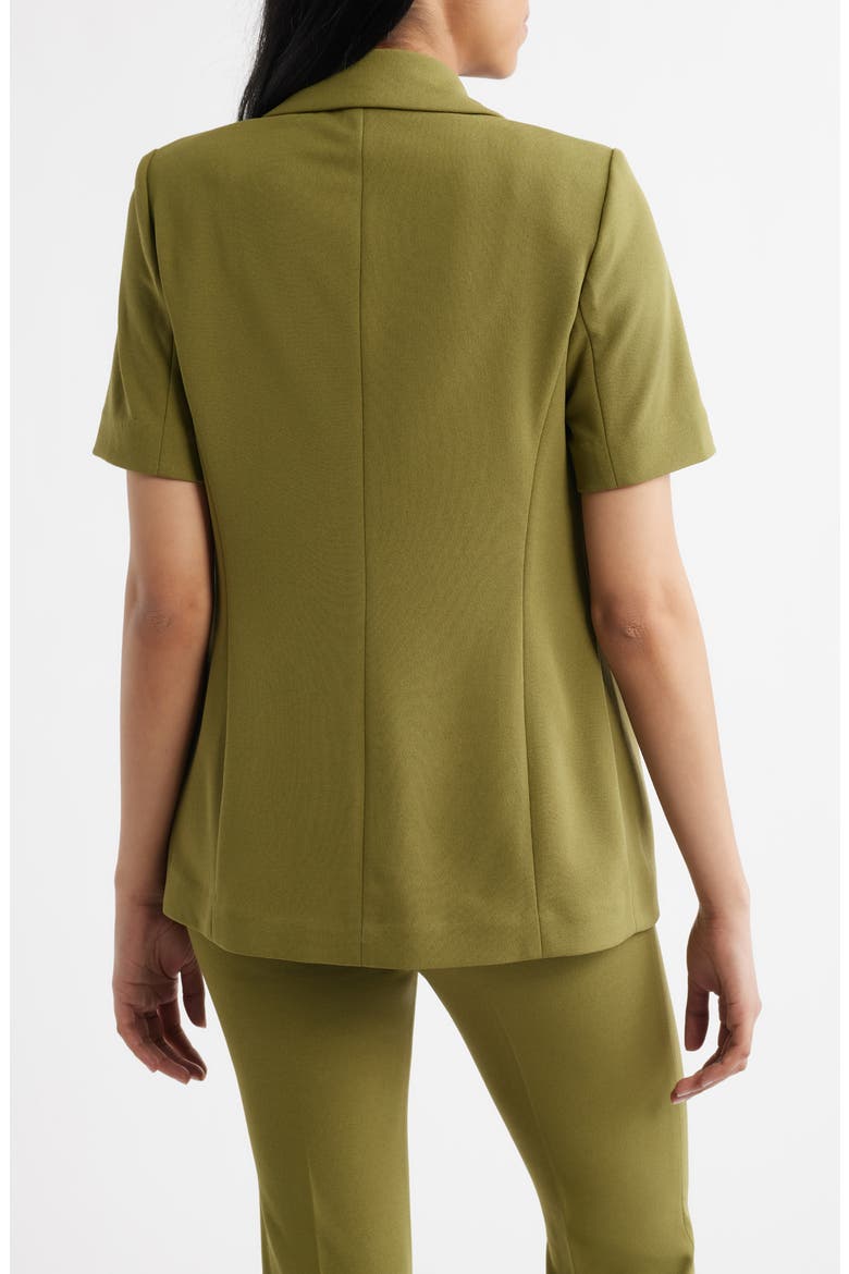 Short Sleeve Double Breasted Jacket, Alternate, color, BAY LEAF