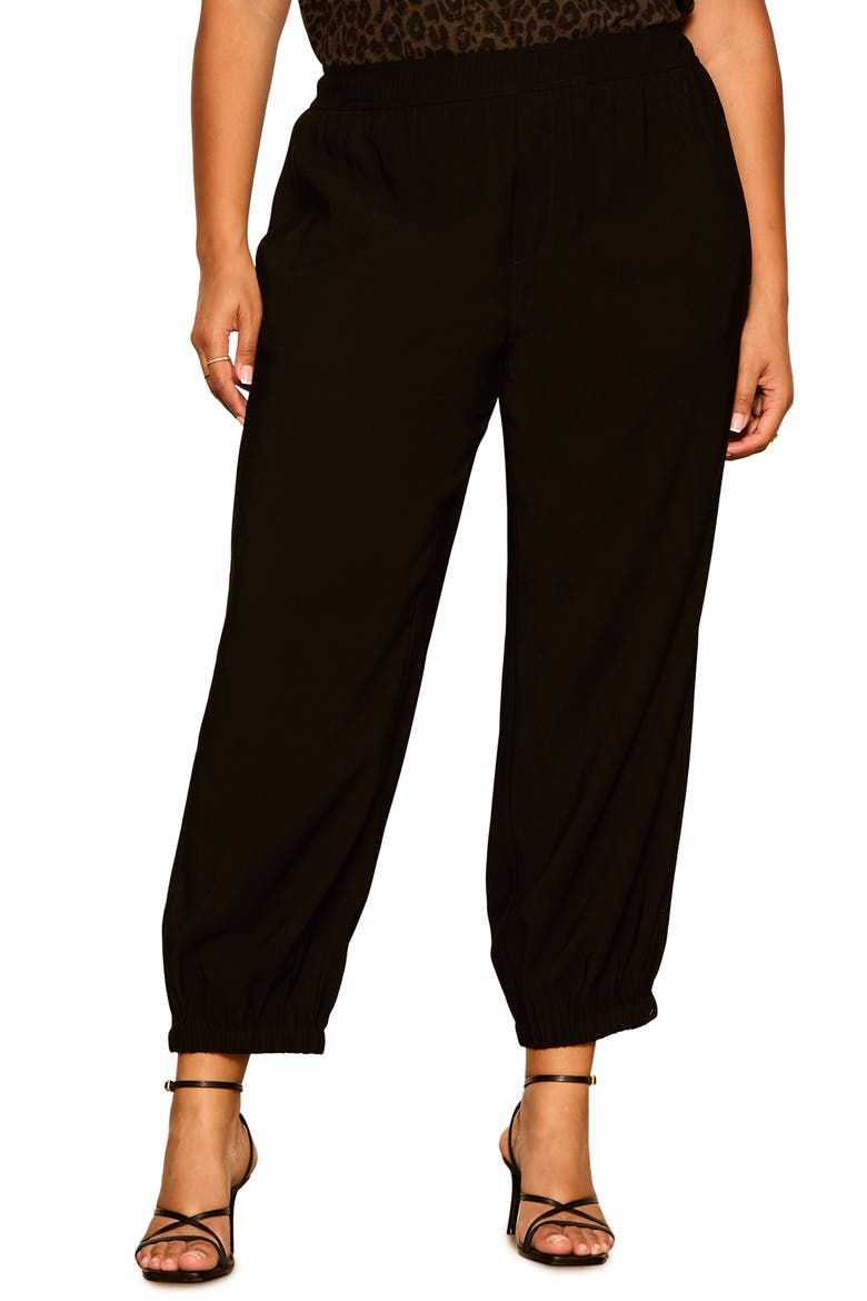 Micro Balloon Pants, Main, color, BLACK