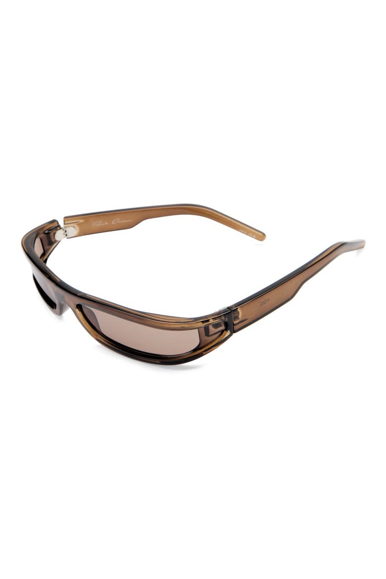FOG Rectangular Wraparound Sunglasses, Alternate, color, TOBACCO TEMPLE/ BROWN LENS