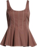 Veronica Beard Charlie Peplum Tank