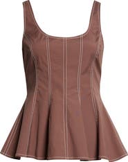 Veronica Beard Charlie Peplum Tank