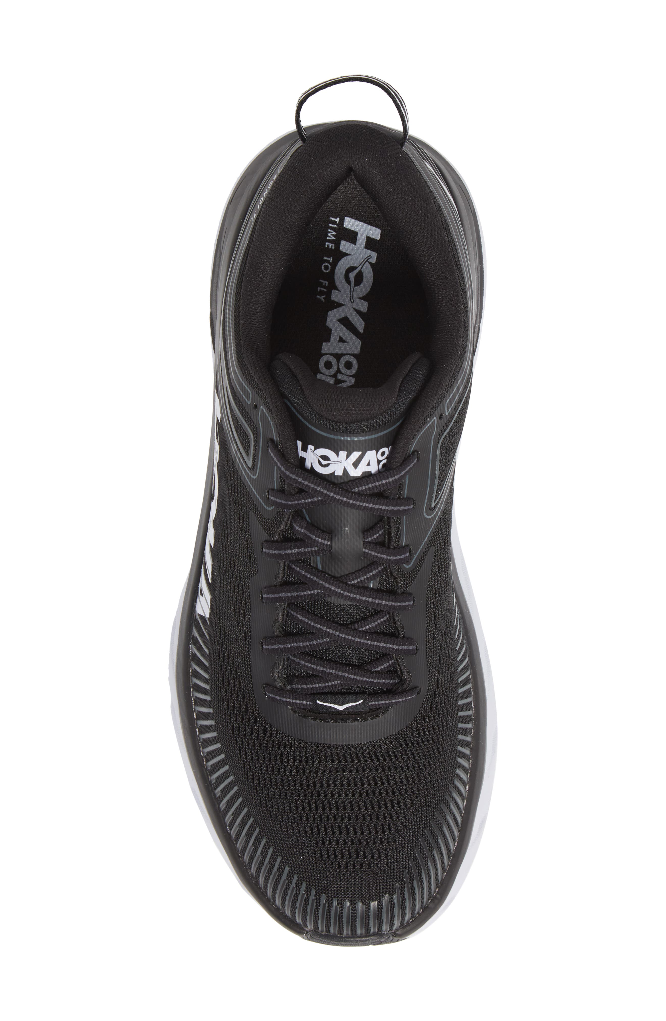 Bondi 7 Running Shoe, Alternate, color, BLACK / WHITE