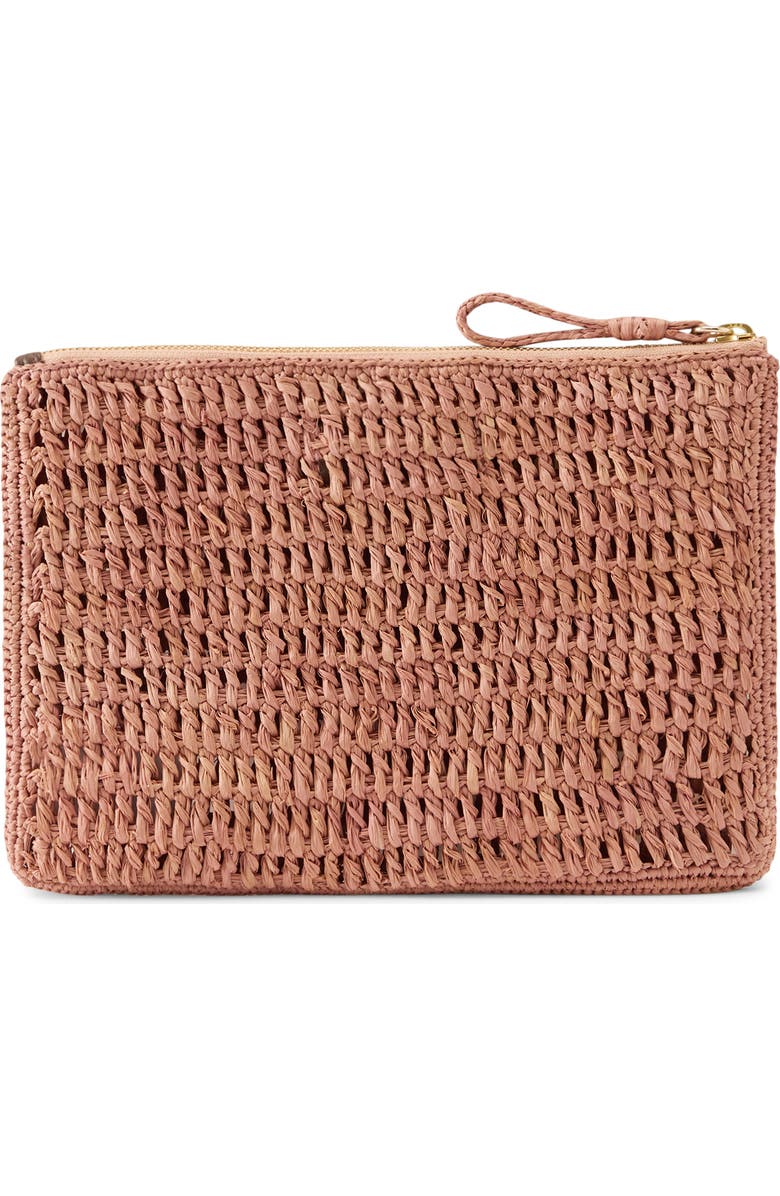 Helen Kaminski Dayani Crochet Raffia Clutch, Alternate, color, Petal