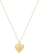 Set & Stones Roxy Heart Locked Initial Necklace