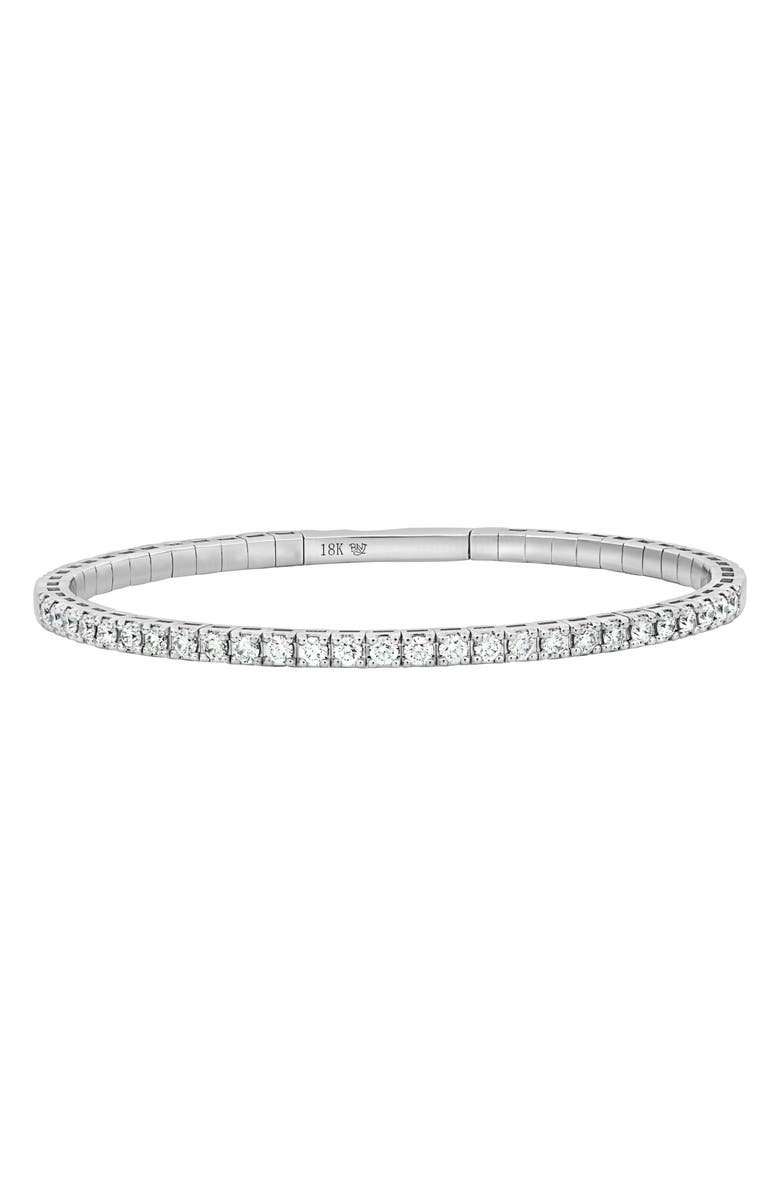 Bony Levy Audrey Diamond Stretch Bracelet, Main, color, 18K White Gold