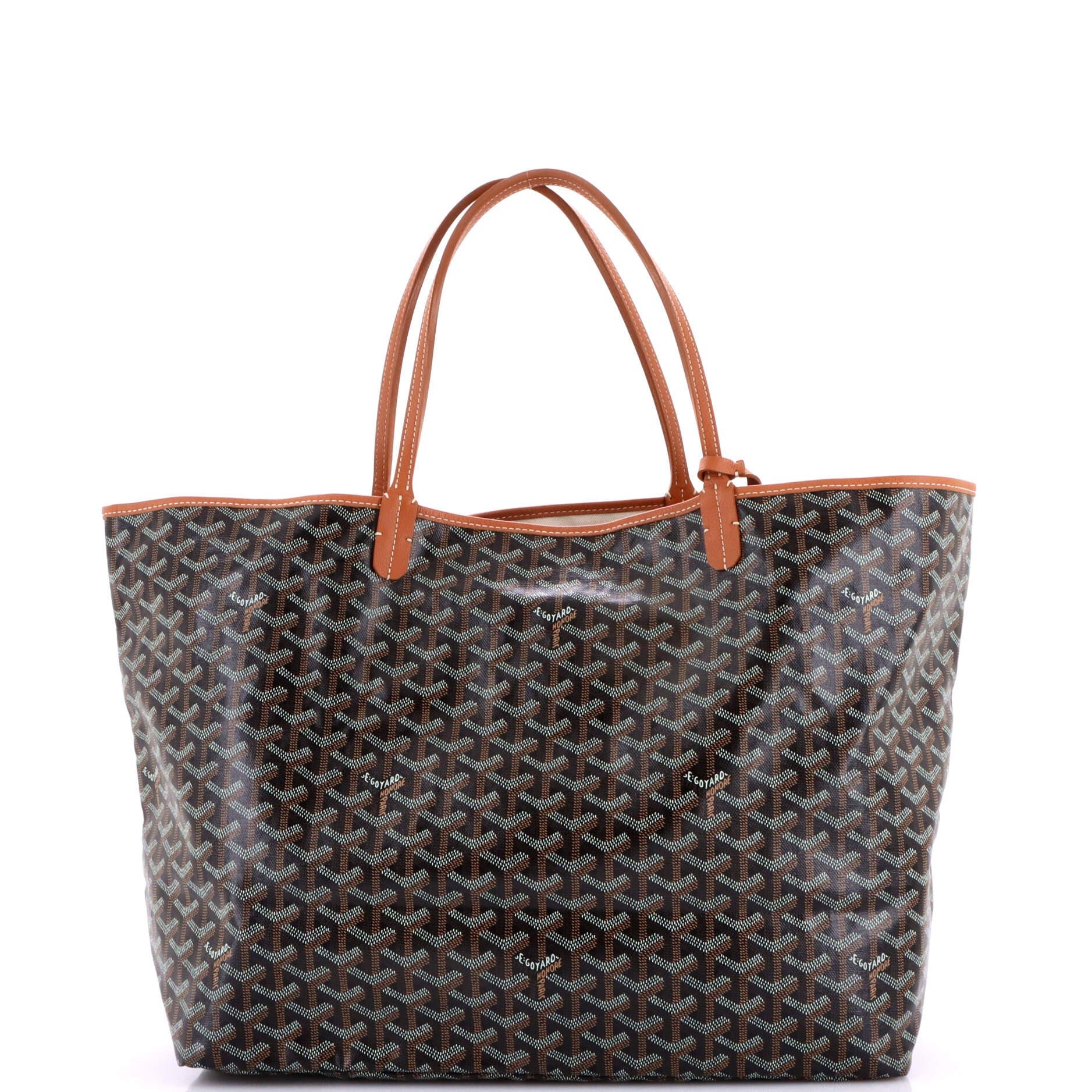 Pre-Owned Goyard Saint Louis Tote Printed Coated Canvas GM, Alternate, color, Brown