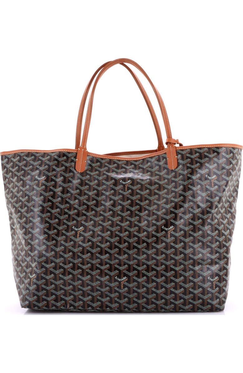 Pre-Owned Goyard Saint Louis Tote Printed Coated Canvas GM, Alternate, color, Brown