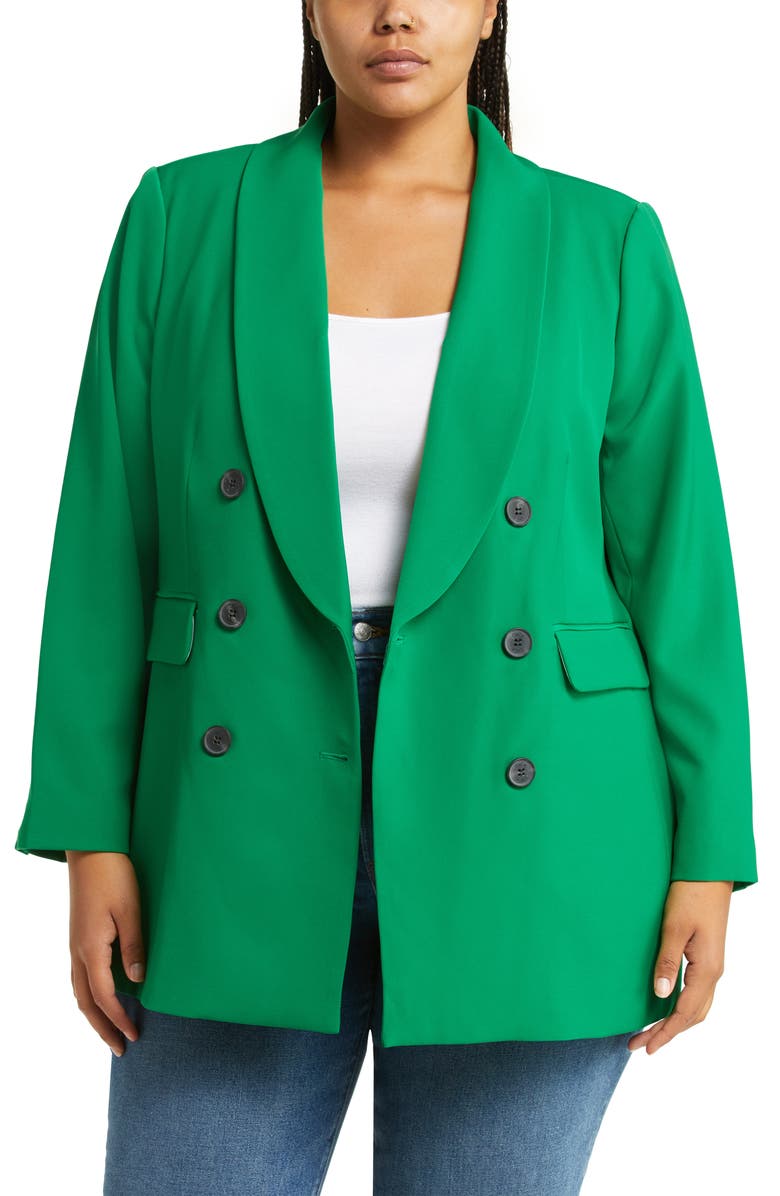 CeCe Double Breasted Twill Blazer, Main, color,