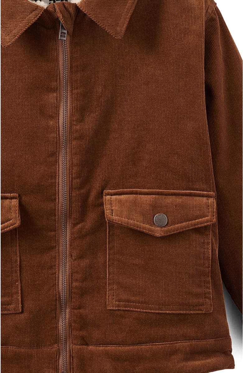 Cotton On Kids Kid's Cody Cord Zip Through Jacket, Alternate, color, Chestnut