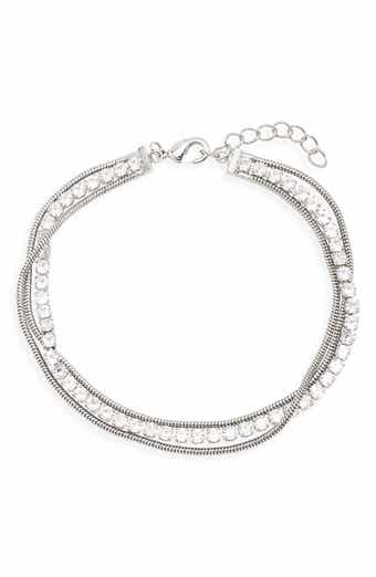 Cubic Zirconia Layered Chain Bracelet