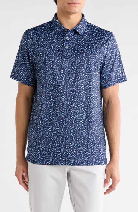 PGA TOUR Short Sleeve BBQ Printed Polo