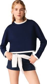 maje Layered-effect T-shirt