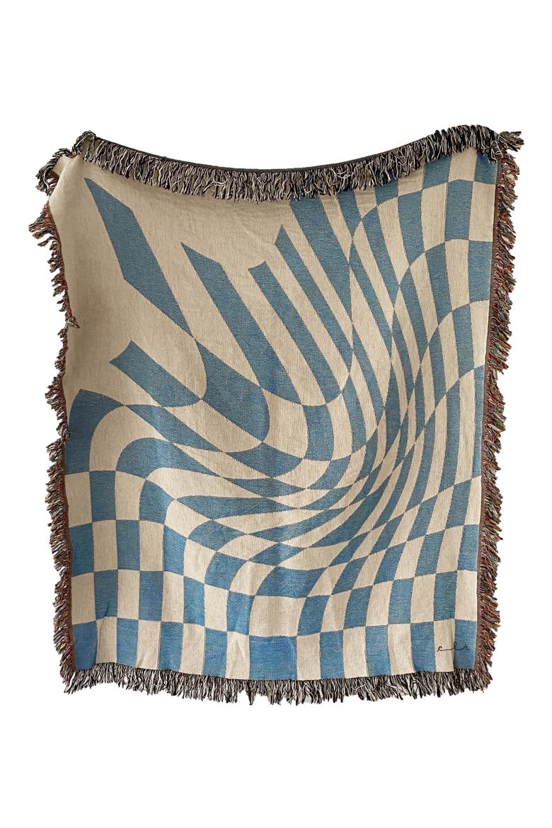 Groovy Grid Throw Blanket, Main, color, SKY BLUE