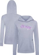 LEVELWEAR Women's Levelwear  Heather Gray Pittsburgh Penguins Hockey Fights Cancer Relay Pullover Hoodie