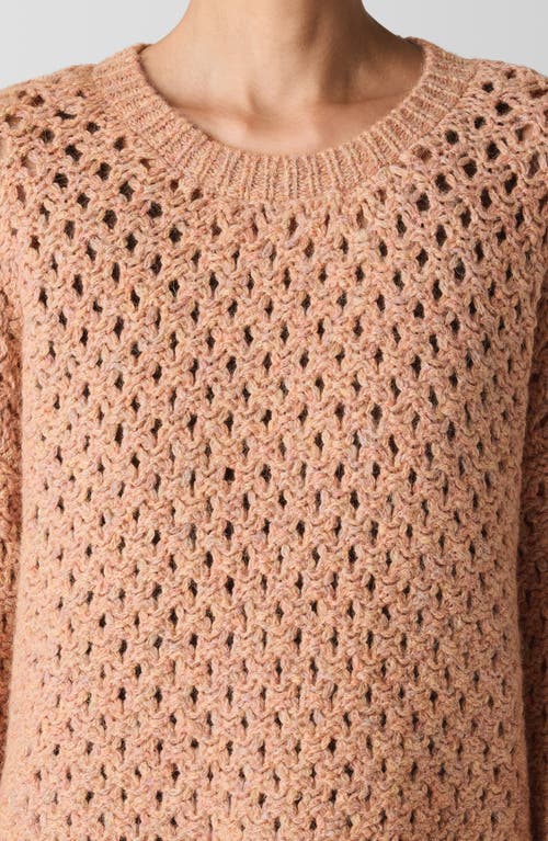Eileen Fisher Open Stitch Alpaca Crewneck Sweater In Opal