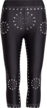 Coperni Mantra Print Cycling Capri Leggings