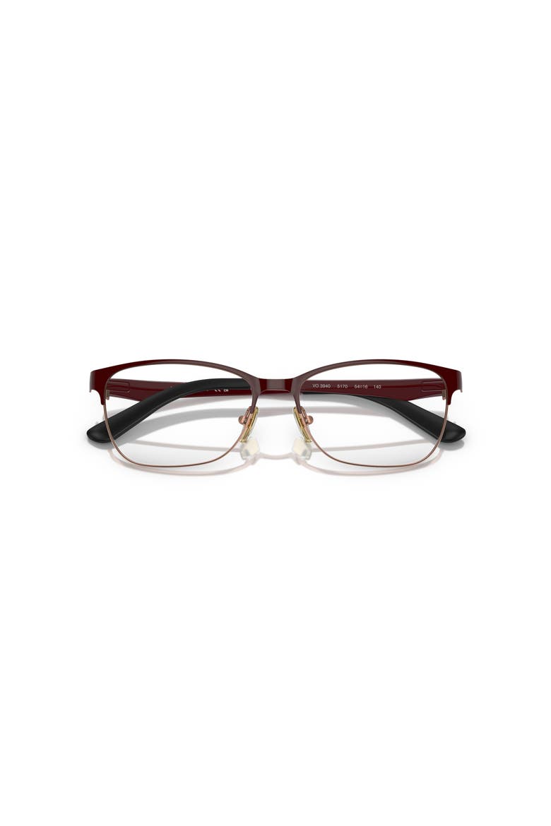 54mm Square optical glasses, Alternate, color, Red