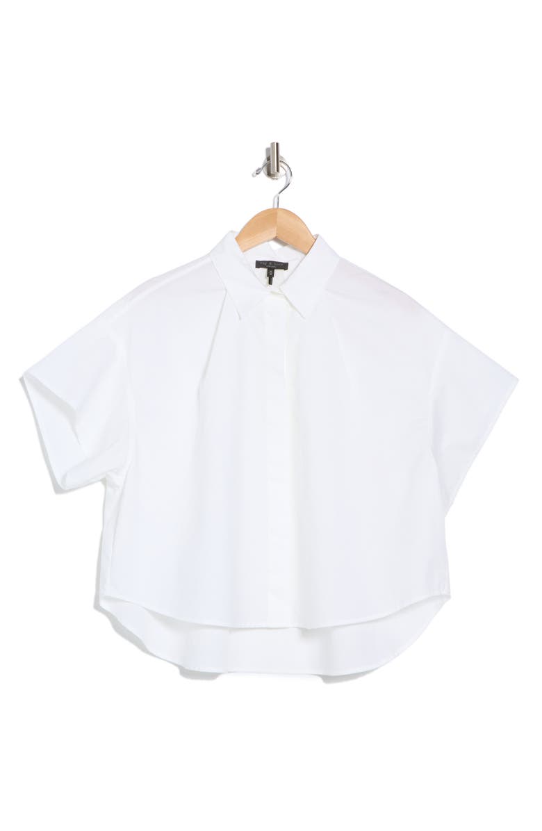 rag & bone Maura Cotton Poplin Button-Up Shirt, Alternate, color, White