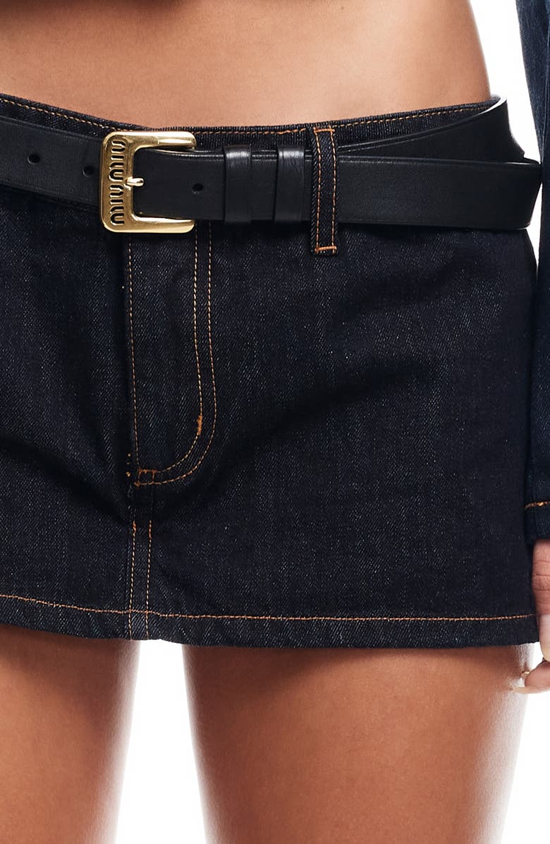 LIONESS Rhode Low Rise Denim Miniskort, Alternate, color, 