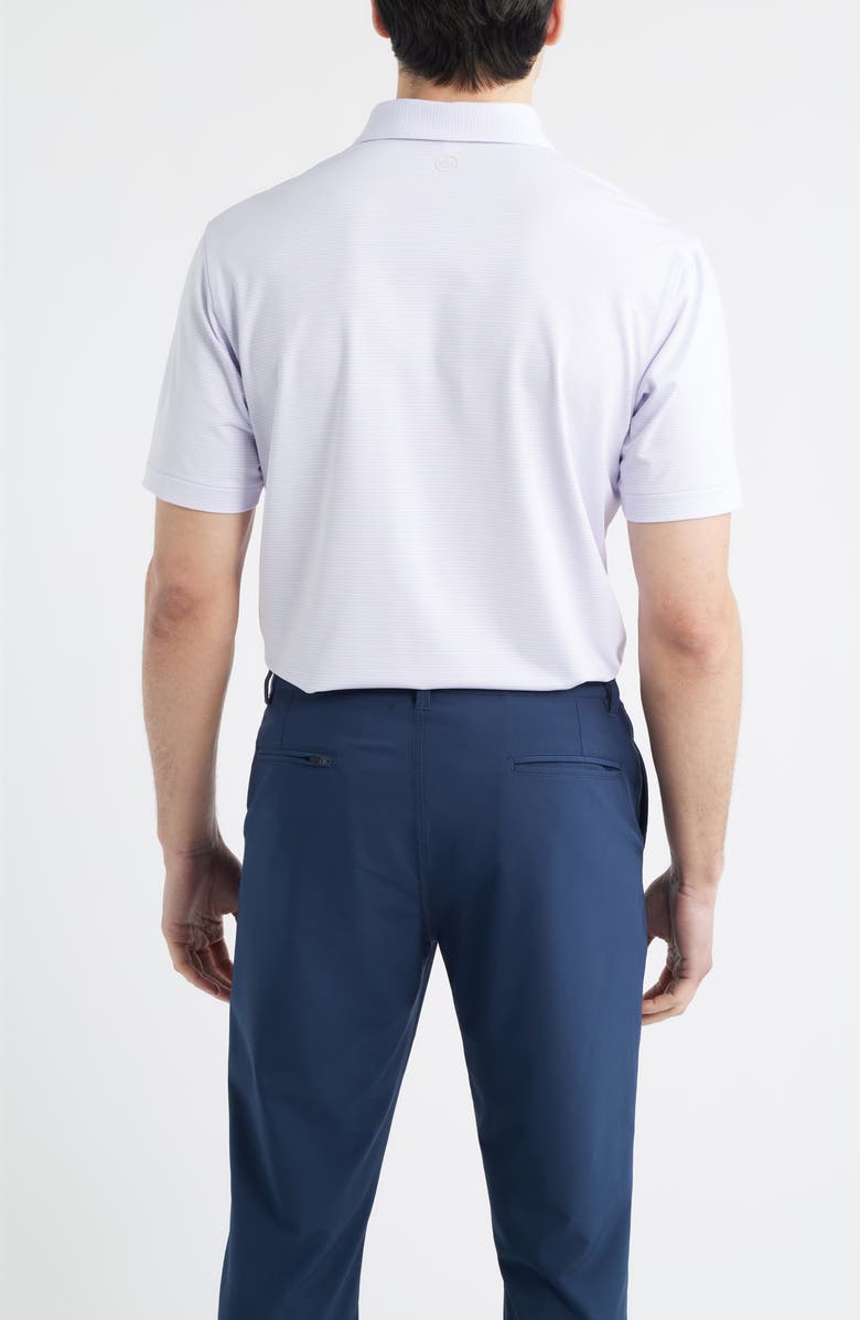 Peter Millar Harrington Performance Jersey Polo, Alternate, color, White / Stream Blue