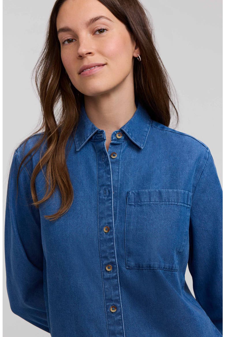 Jodie Denim Button-Up Shirt, Alternate, color, MEDIUM WASH BLUE