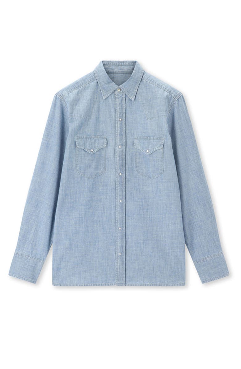 Fortela Kira Chambray Shirt, Main, color, Pale Blue