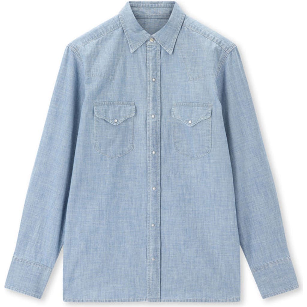 Fortela Kira Chambray Shirt In Blue